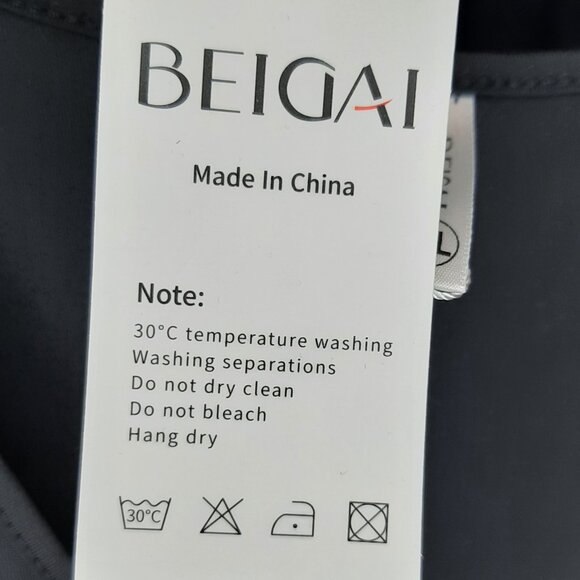 NWT!! Beigai Ruched BLACK Asymmetrical Dress - Picture 8 of 8